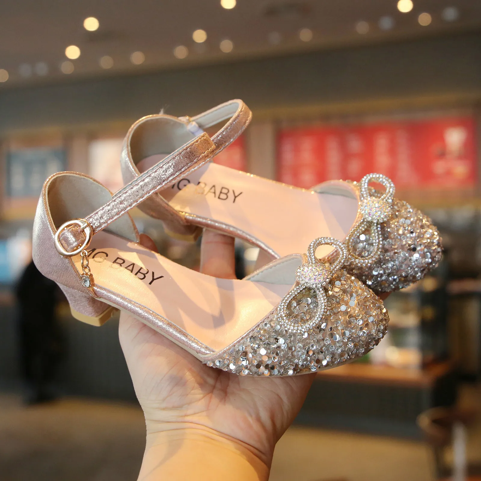 Girls Bling Toddler Princess Kid Dance Shoes Bowknot Sandals Crystal Baby Little Girl Shoes Size 12 Baby Shoes for Walking Girls