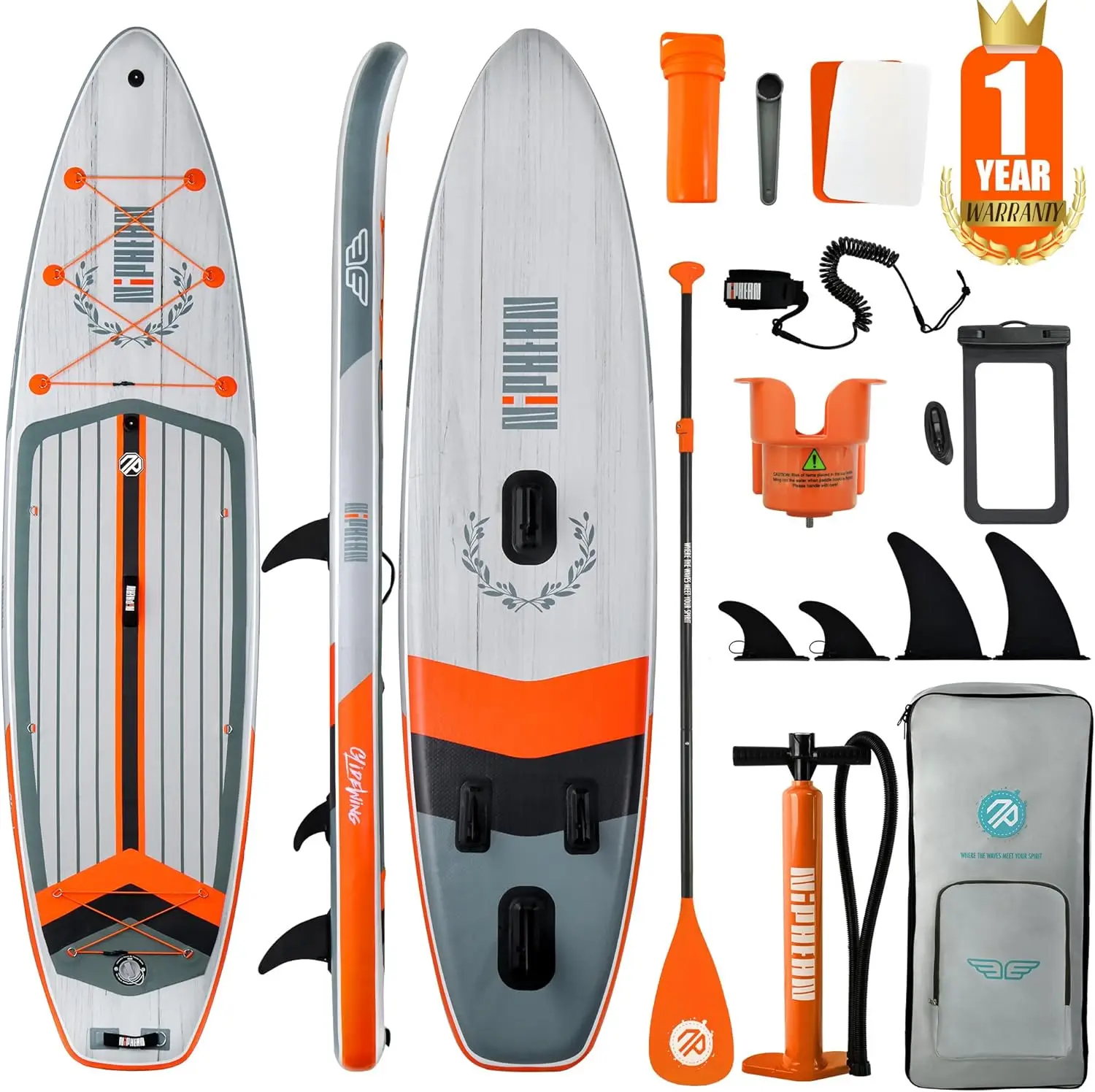 

Inflatable Stand Up Paddle Board with Balanced , 11’ Stable Inflatable Paddle Boards for Adults & Youth of All Skill Levels