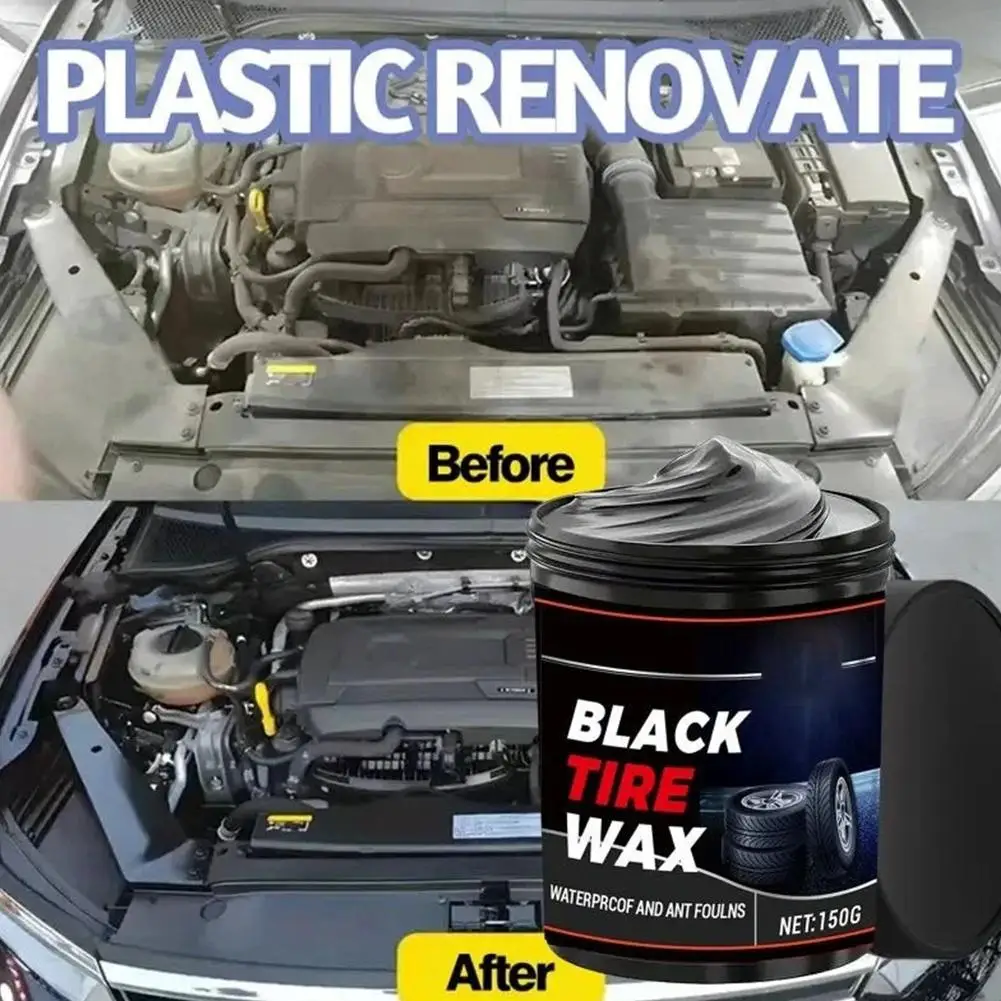 All-in-One Tire Wax & Polish Paste,Multi-Color Dressing, Car/Motorcycle/SUV/Truck UV Plastic Protection,Easy Renewal,Fits A P9C0