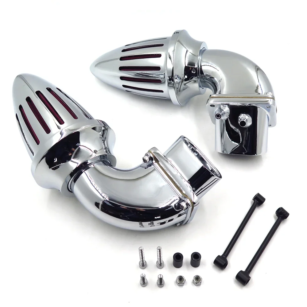 Chrome Bullet Dual Air Intake Cleaner Kit for Suzuki Boulevard M109 All Year Motorcycle Accessories