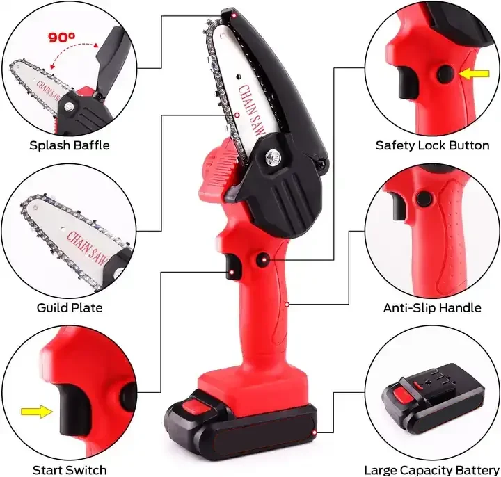 YYHC-High quality cordless chainsaw electric chainsaw cordless mini battery chainsaw