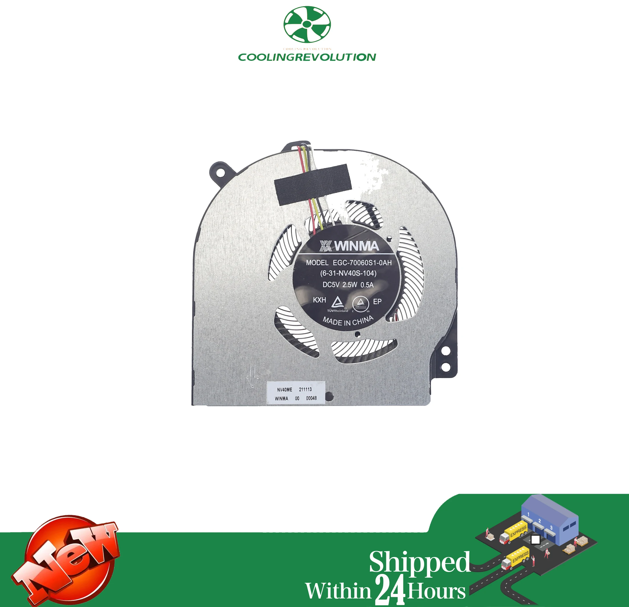 Laptop CPU Cooling Fan EGC-70060S1-0AH DC5V For Clevo NV40 NV40MB NV40ME 6-31-NV40S-102 6-31-NV40S-102-DV 6-31-NV40S-104