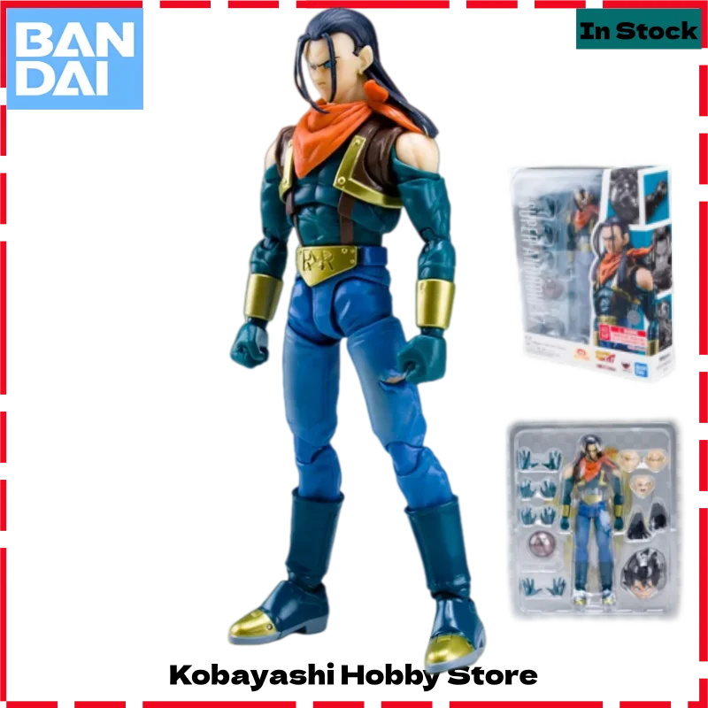 

Bandai Genuine SHF Dragon Ball Super Android 17 Movable Joints Collectible Action Figure Ornaments Gift for Kids