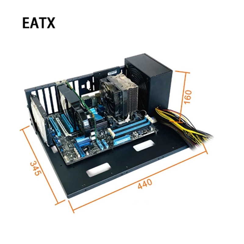 FULL-Open Computer Chassis Dual-Way Server E-ATX/ATX Motherboard Bracket Test Rack Open Cooling Rack