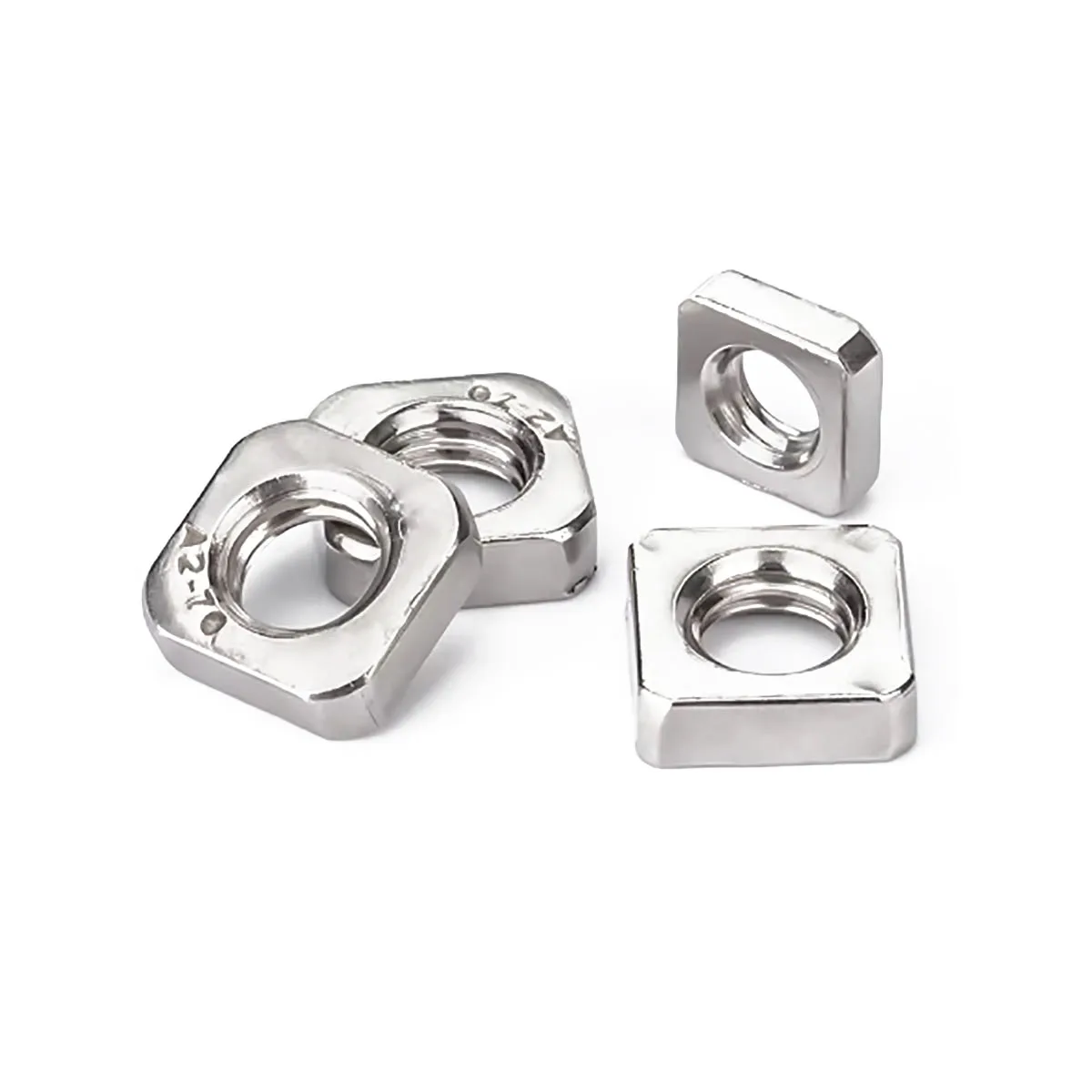 

304 Stainless Steel Thin Square Nuts - Thin Lock Square Nuts M3-M8