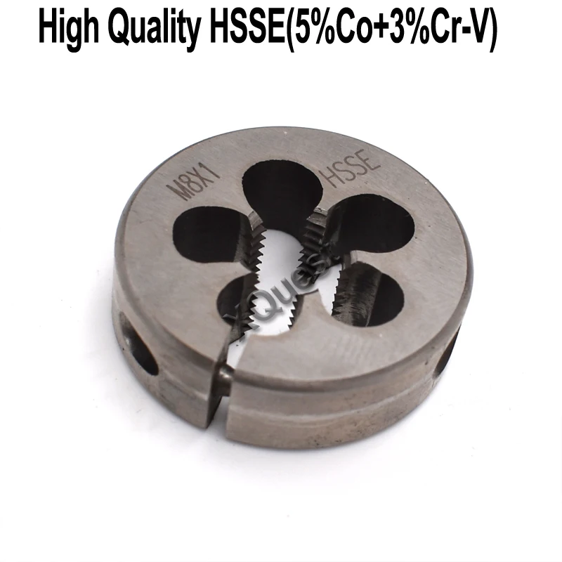 XQuest High Quality HSSE Round Split Dies M2 M2.2 M2.3 M2.5 M2.6 Fine Thread cutting Adjustable die M3 M3.5 M4 M4.5 M5 M5.5 M6