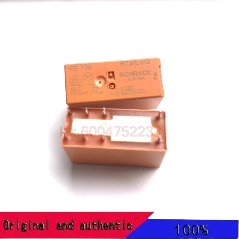 The Relay:RT31L012 12VDC 16A/250VAC,1 PCS