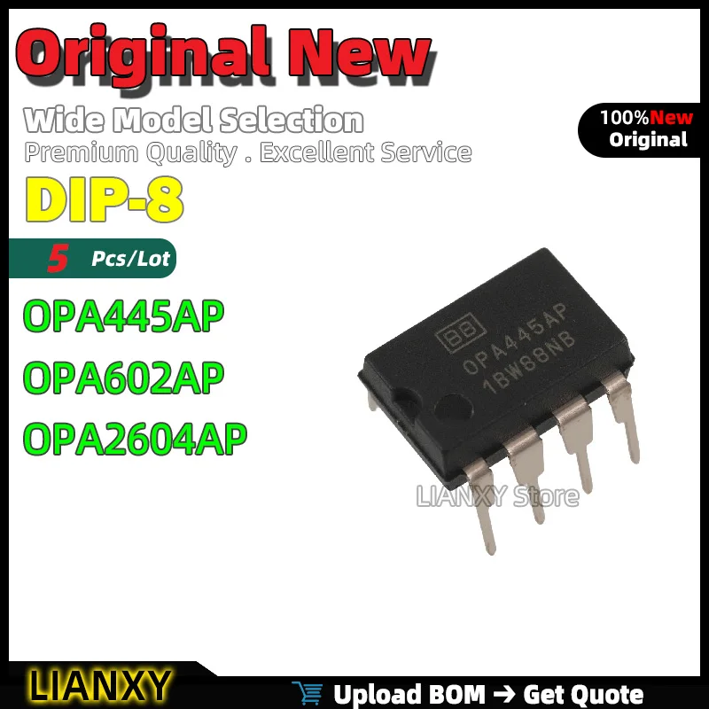 5pcs DIP-8 OPA445AP OPA602AP OPA2604AP High-Speed Operational Amplifier New Original