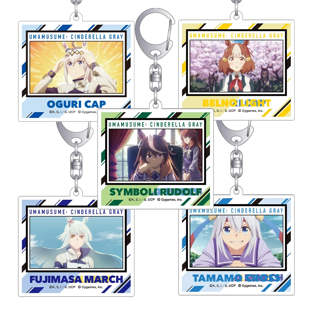 Uma Musume Pretty Derby Oguri Cap Belno Light Fujimasa March Tamamo Cross Symboli Rudolf Acrylic Keychain Bag pendant Fans Gifts