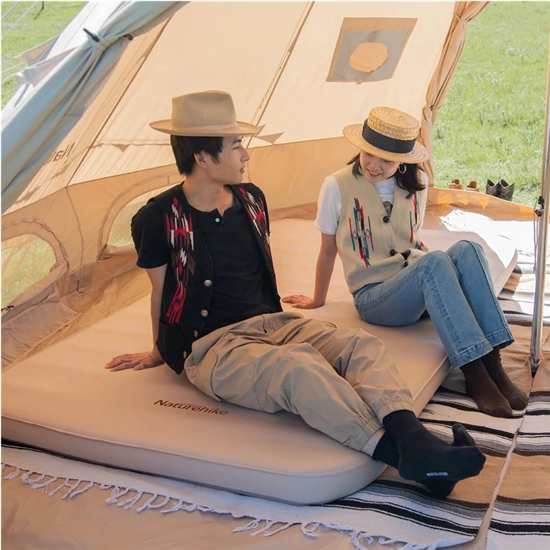 Imagem -06 - Naturehike-outdoor Auto-inflar Folding Glamping Colchão Portátil Confortável Camping Dormiring Pad Resistência ao Desgaste Espessado