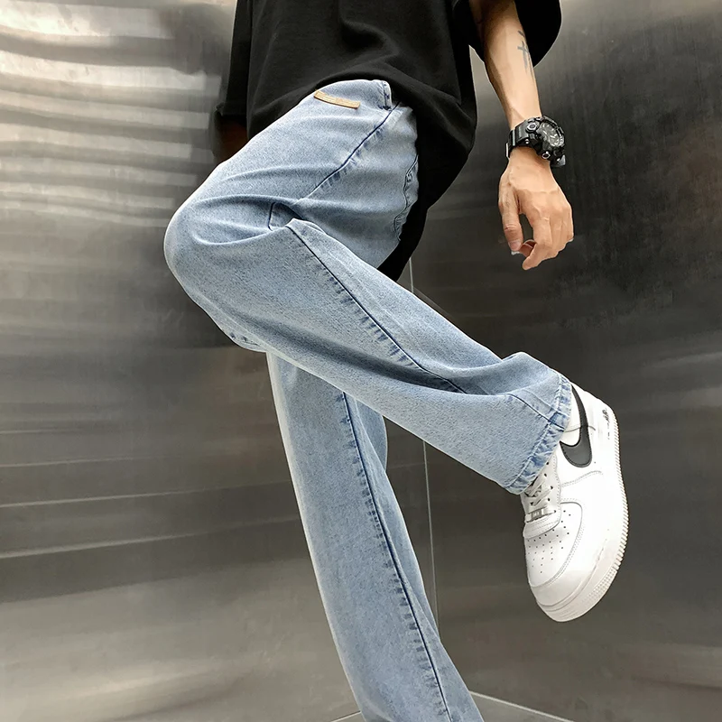 

Outdoor Trendy Casual Versatile Four Seasons Classic Jeans Fishing Casual Fashion Loose Comfortable Breathable Straight Pants