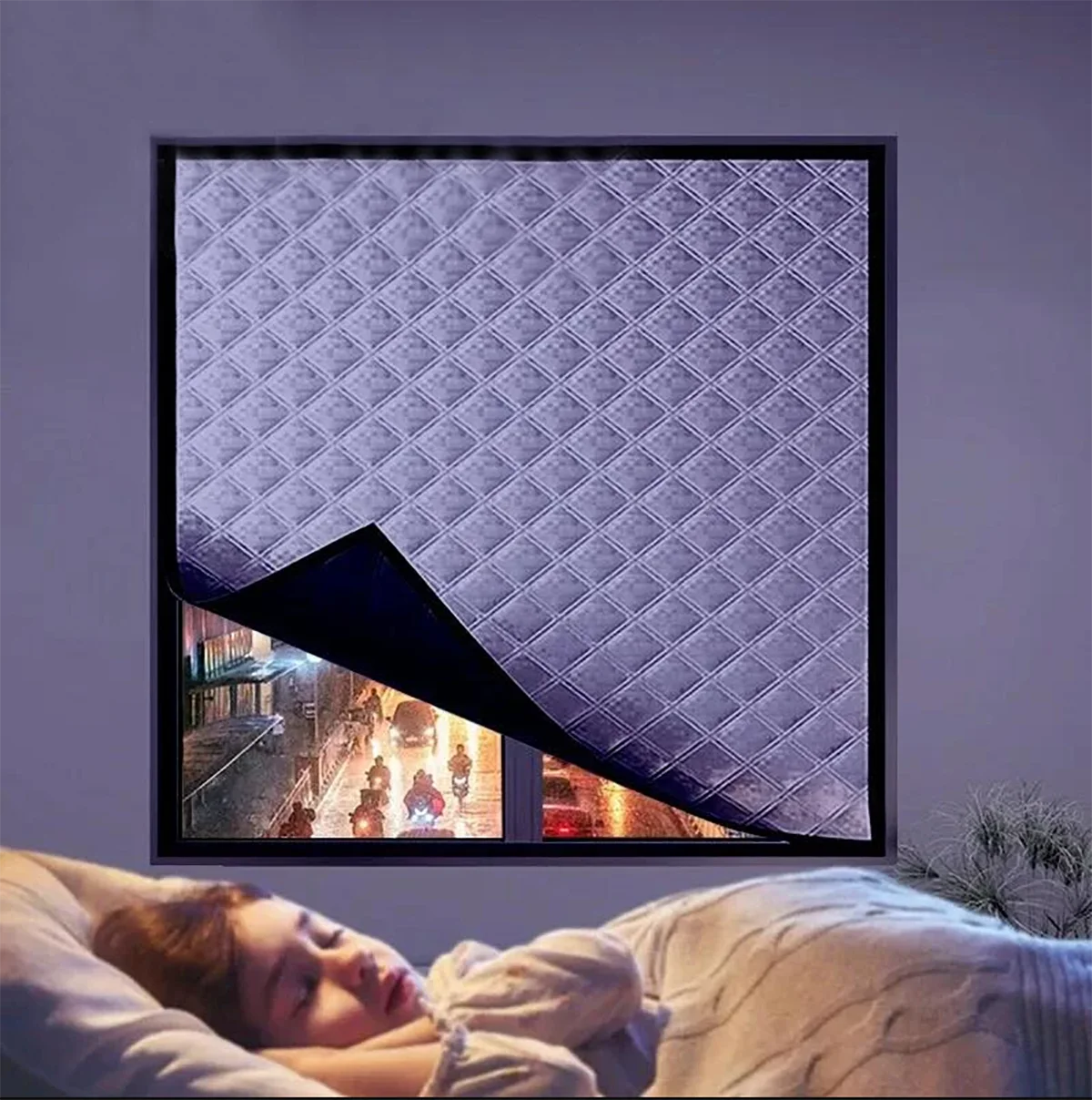 Winter Warm Curtains Insulated and windproof Sealed Windows Shading Sound Insulation Screen Window Home Sunshade Protector Pad