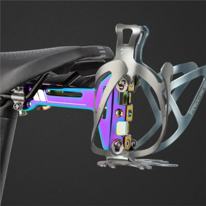 ABUE-Aluminum Alloy Water Bottle Holder Adapter Rack For Bike Seatpost For MTB Road Bicycle Bottle Cage Mount