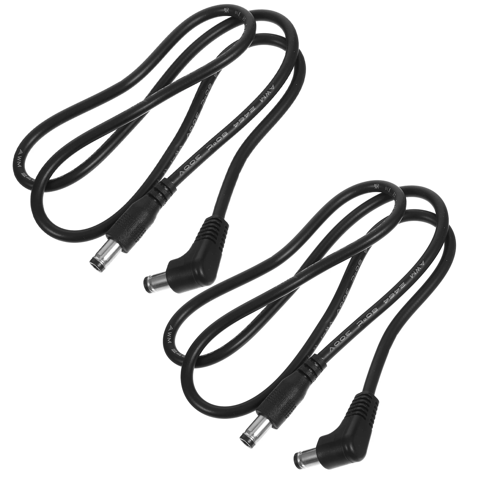2pcs DC Cable Male to Male 60CM Black Effector Power Cable Guitar Pedal Effector Supply Audio Device Musical Instrument