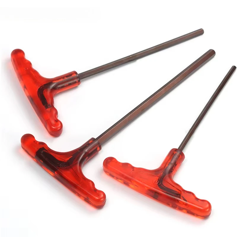 

Steel Resin T-Handle Hex Key Wrench 1.5mm 2mm 3mm-10mm T-shaped Hex Spanner