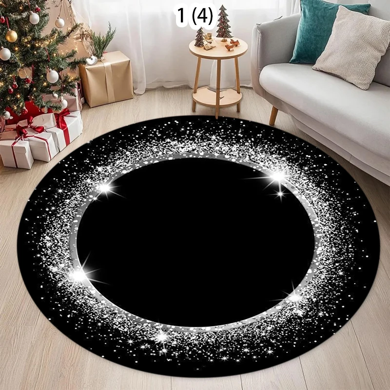 Realistic Earth Globe Moon Surface Starry Sky Round Carpet Mat Rug 3D Cosmic Home Decoration Living Room Bedroom Kids Room