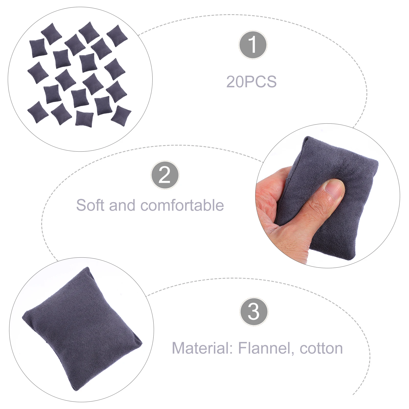 20 Pcs Sponge Jewelry Storage Box Watch Pillow Small Bracelet Display Pillows