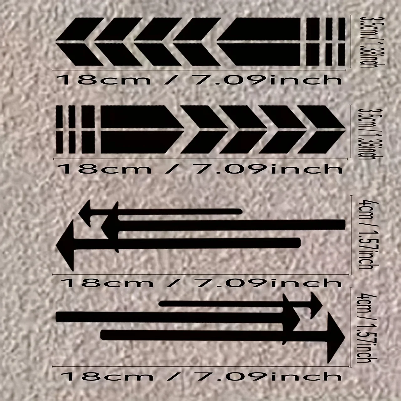 2D Flat 1Set White Arrow Geometric Vinyl Stickers, Waterproof UV Resistant, for Motorcycle Helmet Car Laptop Decor, Holiday Gift