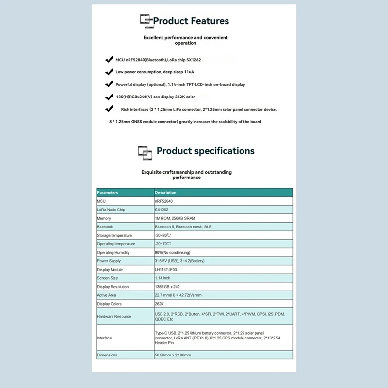 Rastreador meshtástico t114 v2 nrf52840 sx1262 lorawan arduino devboard display tft de baixa potência ble wifi a
