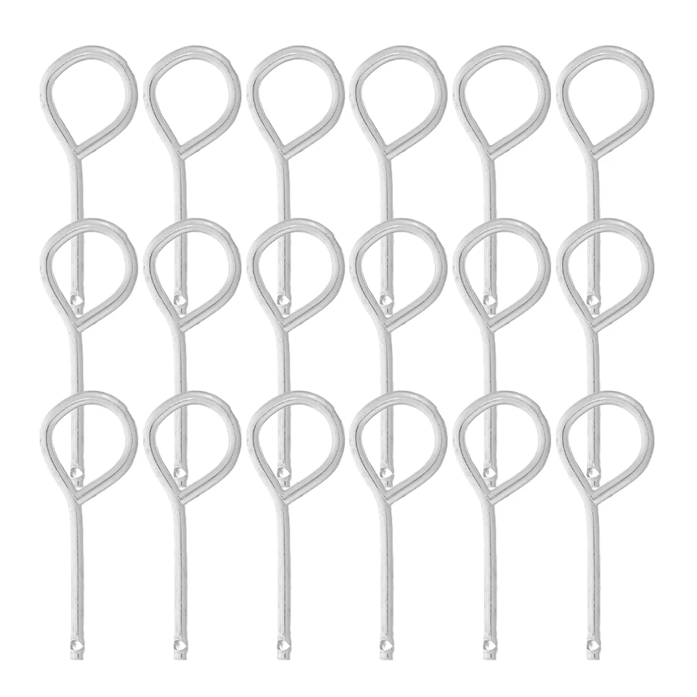 

20 Pcs Label Sticker Fire Extinguisher Safety Pin Metal Lock Pins Accessories Drain Basket Suite Parts Pull Silver