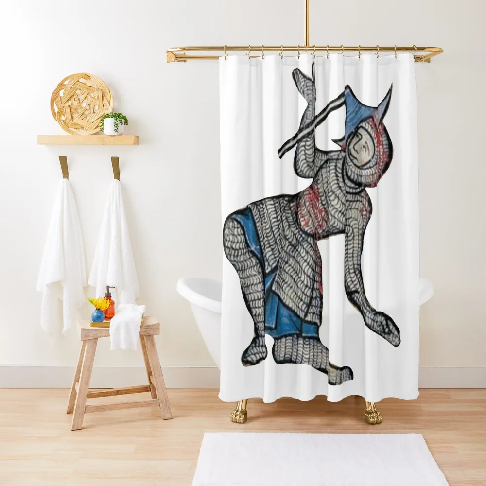 

Medieval knight meme Shower Curtain Bathroom Fabric Toilet Accessories Bathroom Shower For Bathrooms Cover Curtain