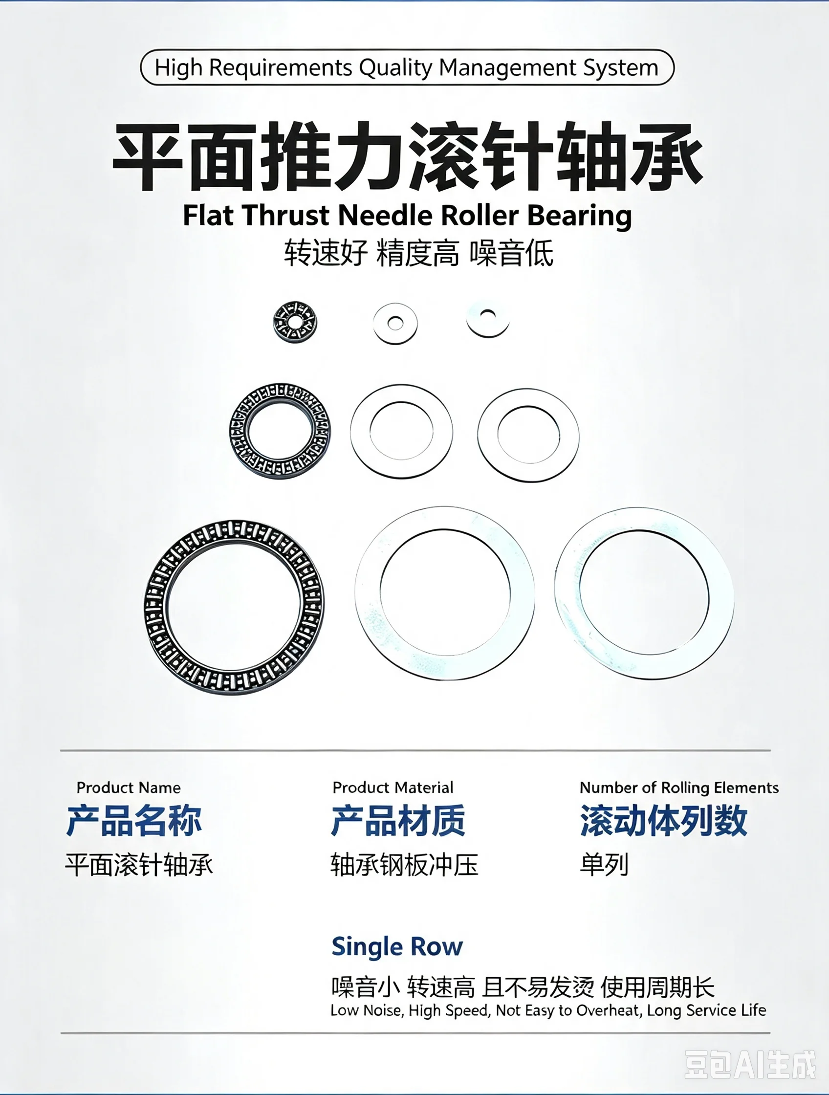 NTA inch Needle Roller Cage without Gasket NTA 411 512 613 815 916 1018 1220 1423 1625 1828 2031 2435 2840 3244 3648 4052-4860
