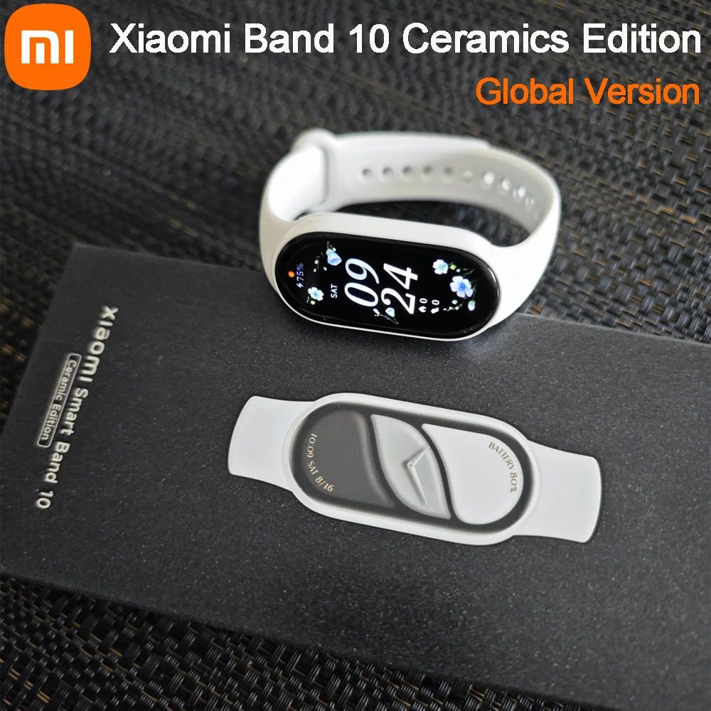 Global Version Xiaomi Band 10 Ceramics Edition 1.72" AMOLED Display 150+ Sports Modes Heart Rate Broadcast 5ATM Waterproof