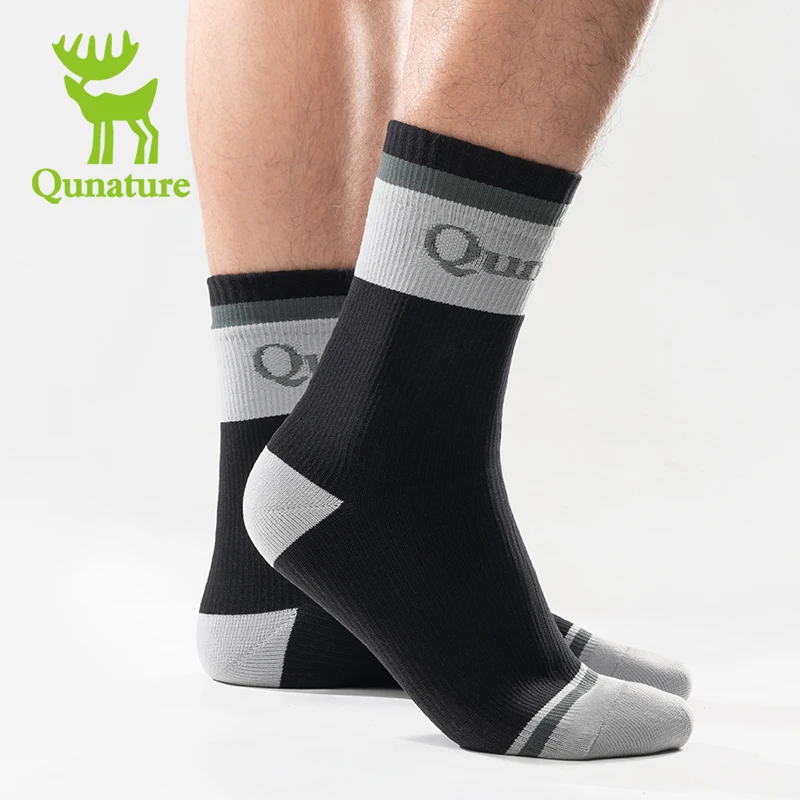 Qunature جوارب مقاومة للماء المشي لمسافات طويلة في الهواء الطلق التخييم جورب التزلج الخوض الشتاء عدم الانزلاق ركوب الثلوج الدافئة جوارب مقاومة للماء