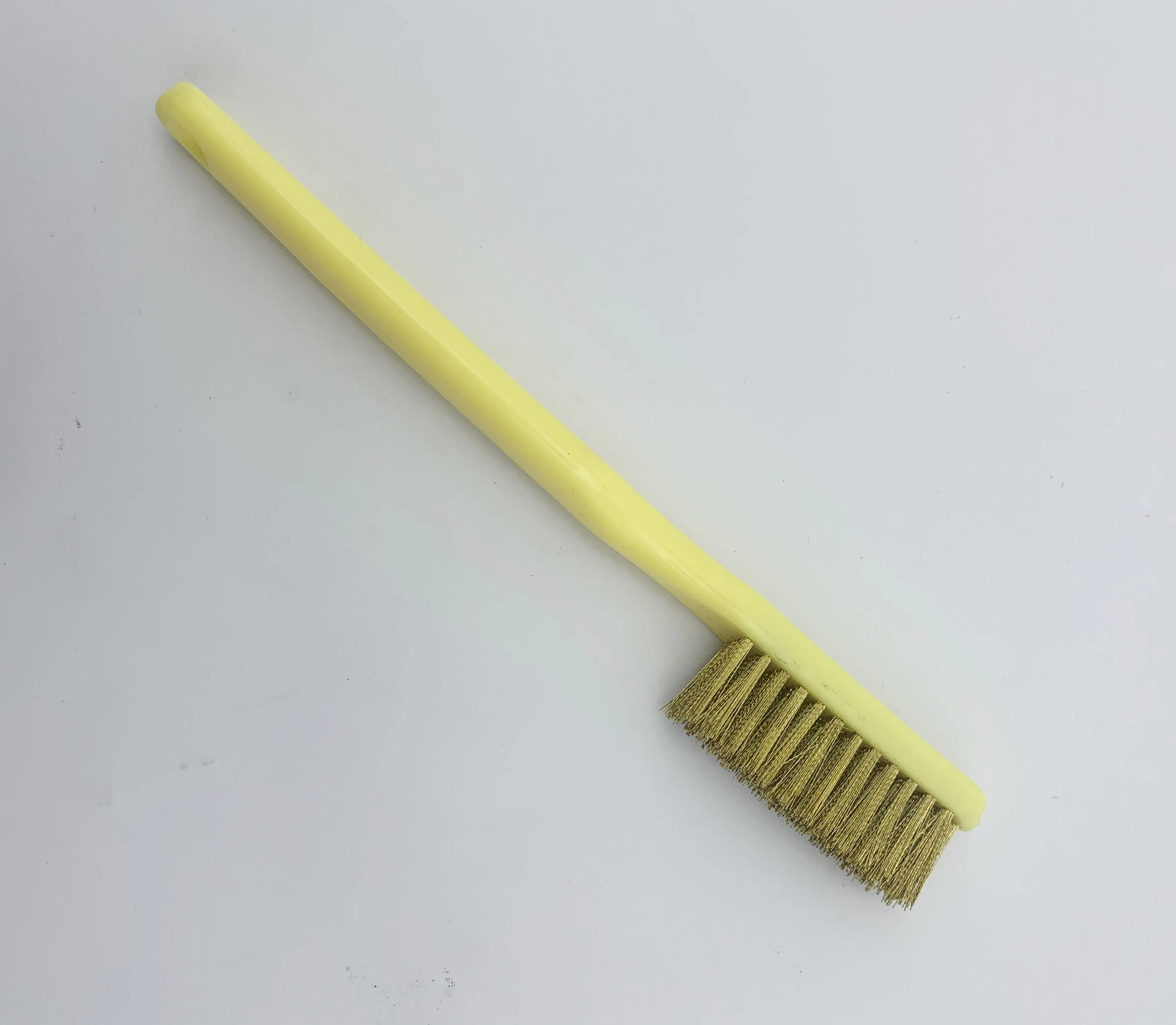 

2PCS Brass Brush Wire Brush Rust Remover Jewelry Polish with Plastic Handle