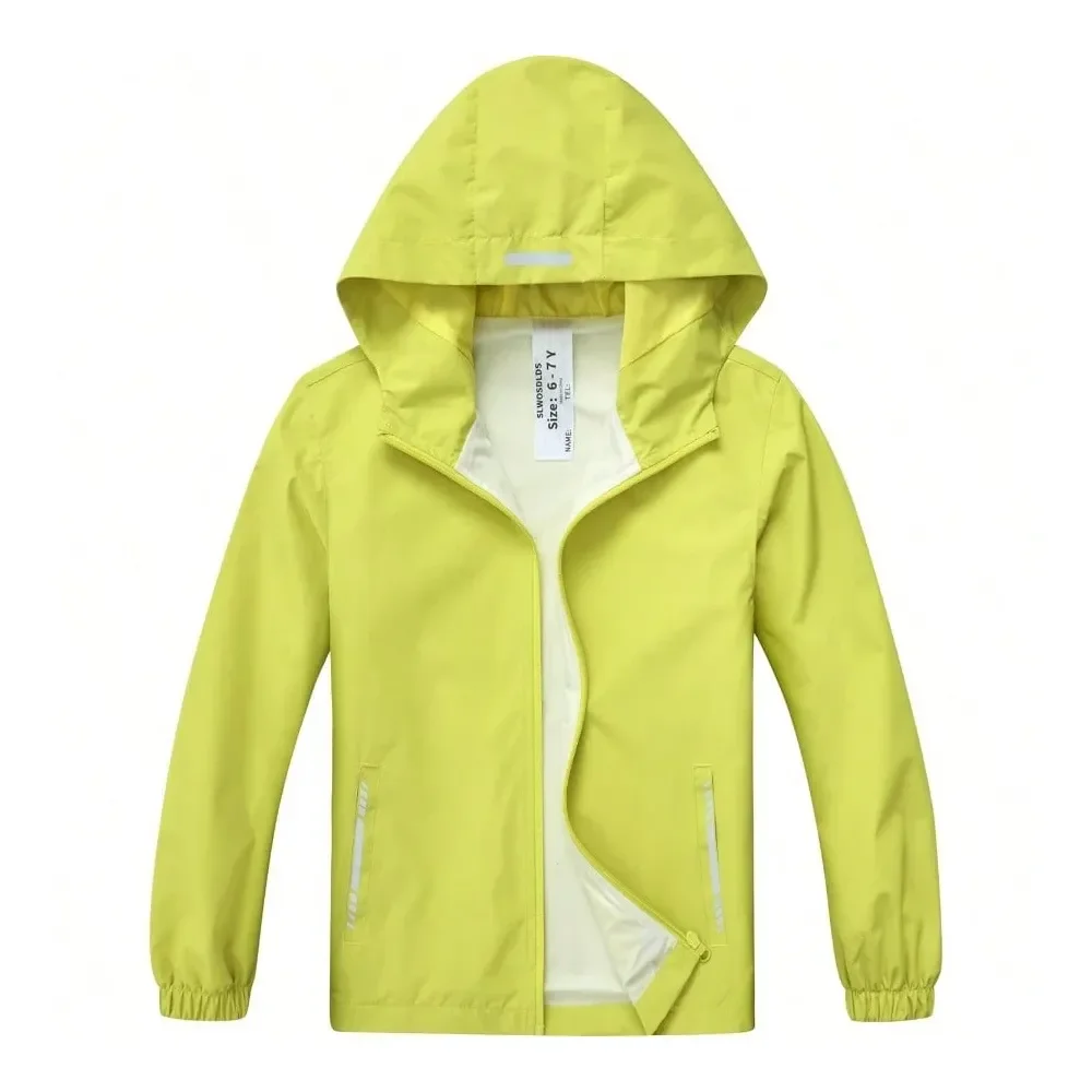 

Водонепроницаемая куртка для мальчиков и девочек, легкая ветровка с мягкой подкладкой, пальто с капюшоном, легко складывается