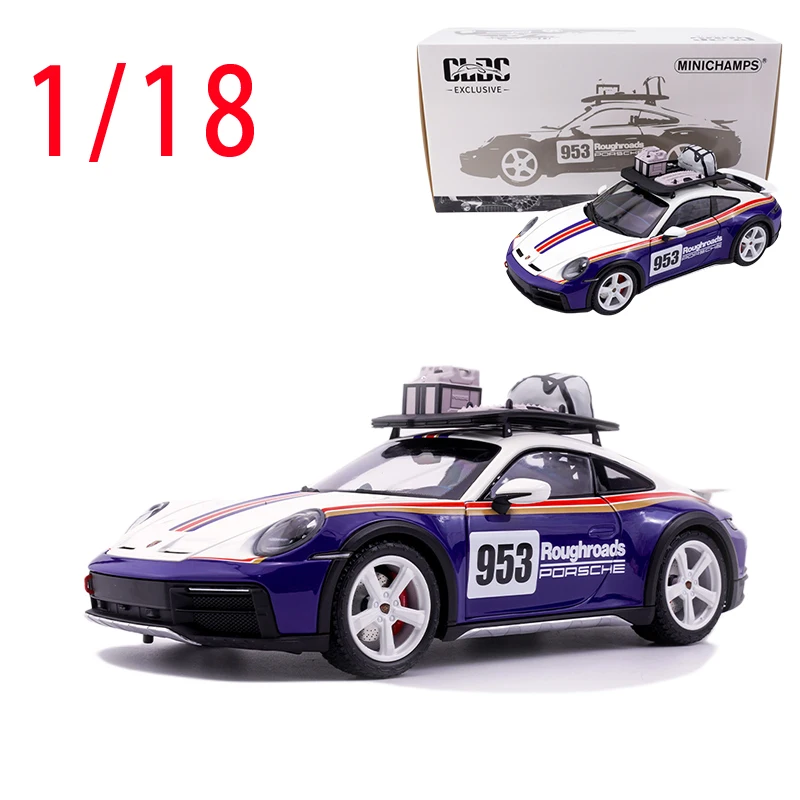 

MINICHAMPS Литой под давлением масштаб 1/18 Porsche 911 Dakar, модель спортивного автомобиля из сплава Porsche 911, все открытые модели автомобиля, коллекция украшений