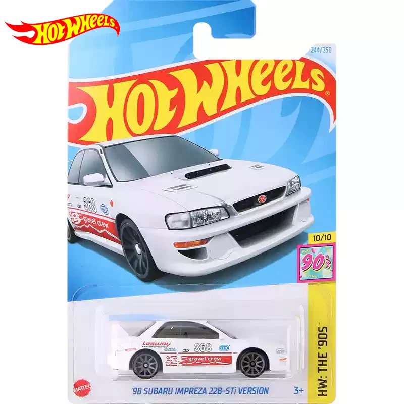 Oryginalny samochód Hot Wheels 98 Subaru Impreza 22B-STi wersja zabawek dla chłopców 1/64 Diecast Voiture metalowy model kolekcjonerski prezent