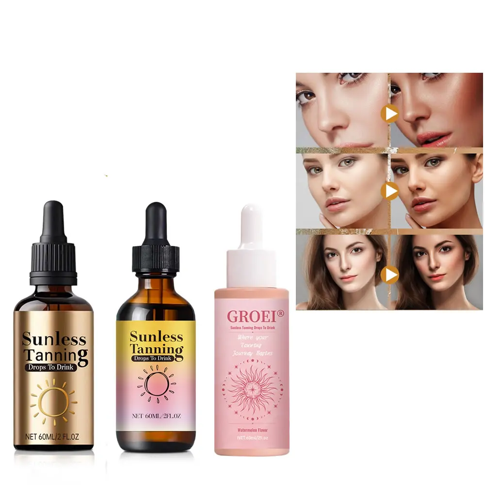 Self Tanning Drops Water Serum Skin Natural Sunless Outdoor Accelerator Prevent Dryness Natural Tanning Boosting Or Face Body