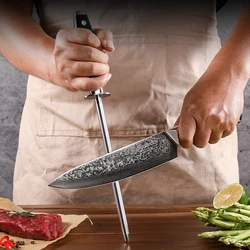 Sunnecko Knife Sharpener Rod Grinder Diamond Blade Kitchenware Tools Durable High Carbon Stainless Steel Honing Steel