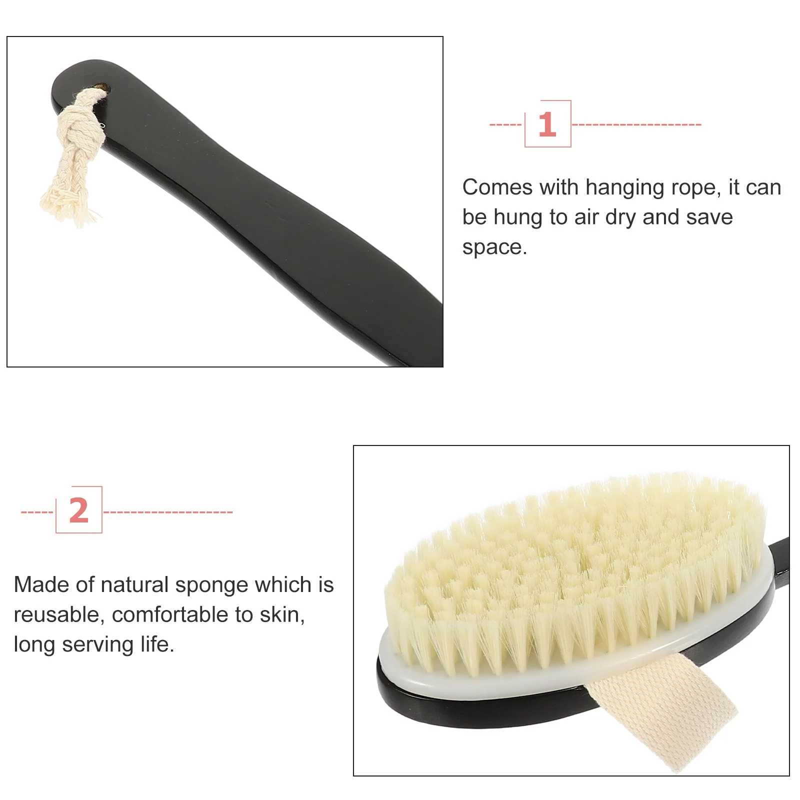 

Scrubber Brush With Long Handle Fine Workmanship Shower Body Bath Cleaning Tool For Back Brush For Shower Elderly Men