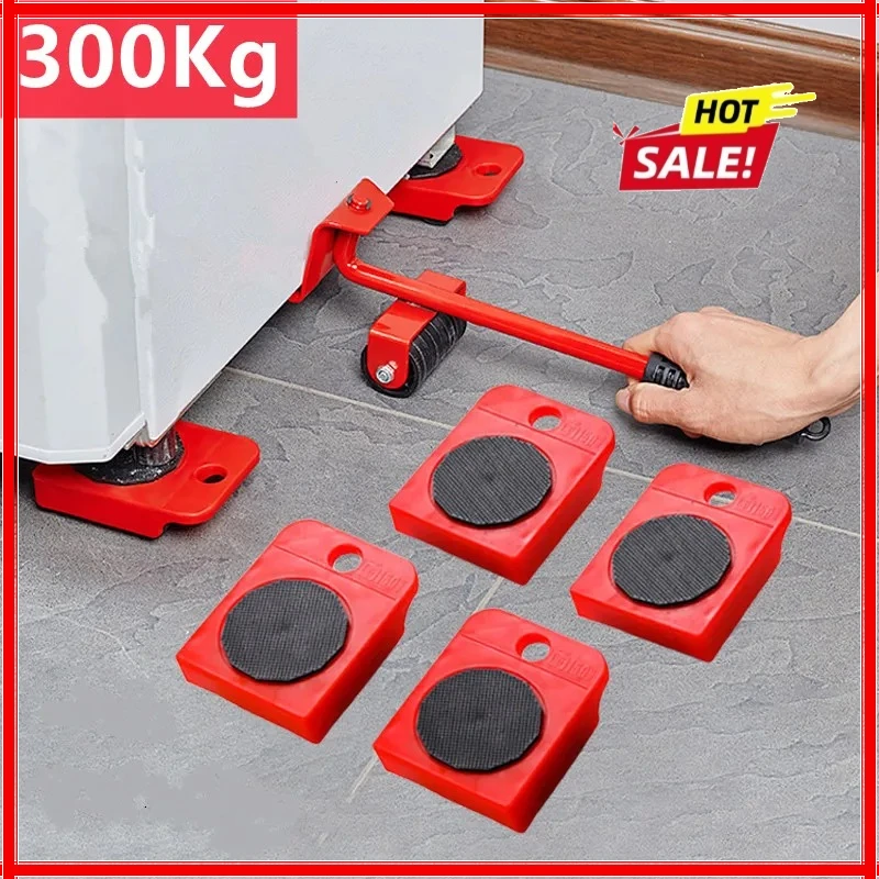 for Furniture Moving Transport Roller Set Removal Lifting Moving Tool Set Wheel Bar Mover Moving Heavy Stuffs Device Hand Tool