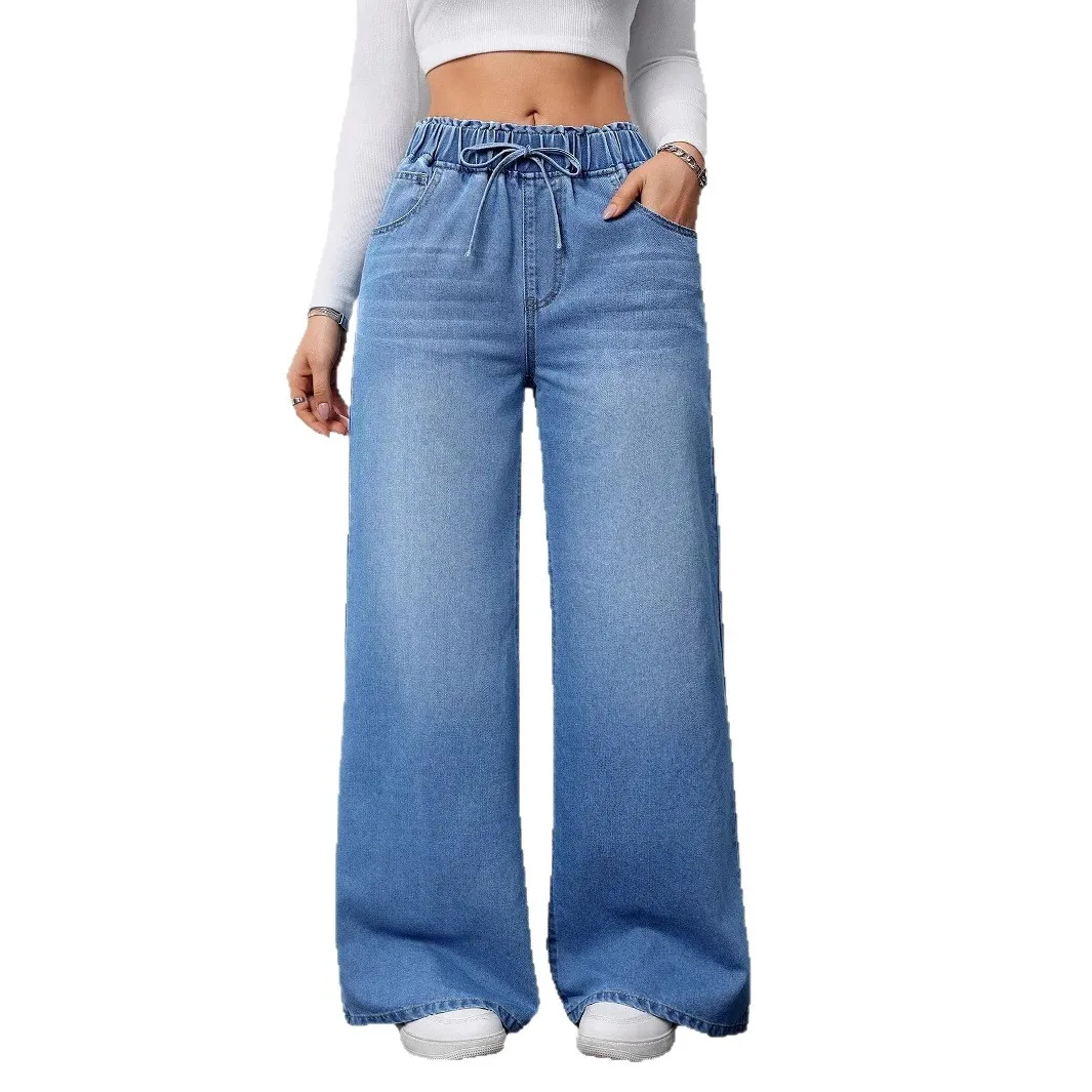Jean droit Vintage pour femmes, pantalon en Denim, ample, taille haute, jambes larges, confortable, décontracté, Streetwear, nouvelle collection 2026