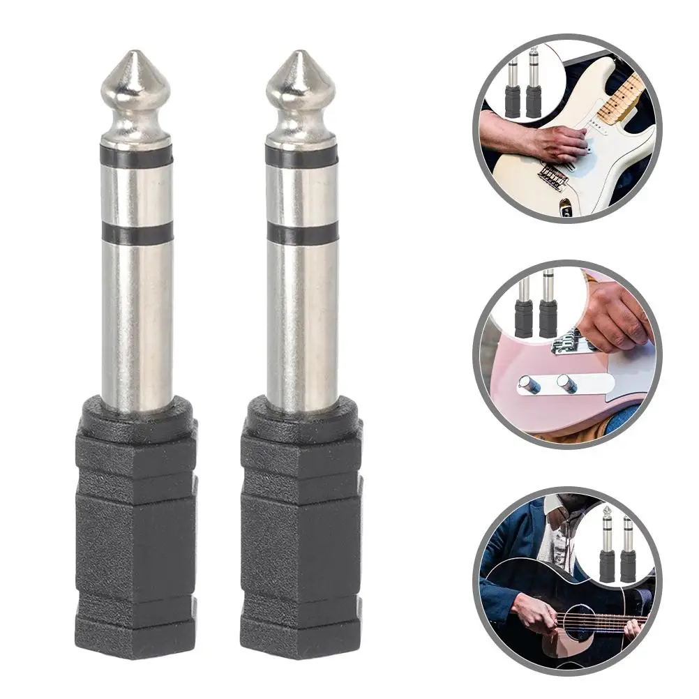 

2pcs Audio 6.35mm to 3.5mm Male Female Jack Converter for 6.35Mm To 3.5Mm Jack Adapter Guitar Mic Headphones AUX Music