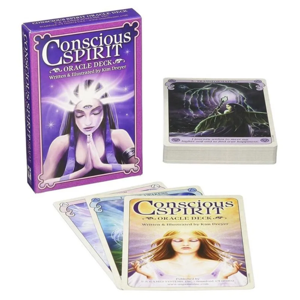 Jeu de cartes de tarot "Esprit conscient", oracle, jeu de société, amusant, anglais, amily palying, 36 pièces