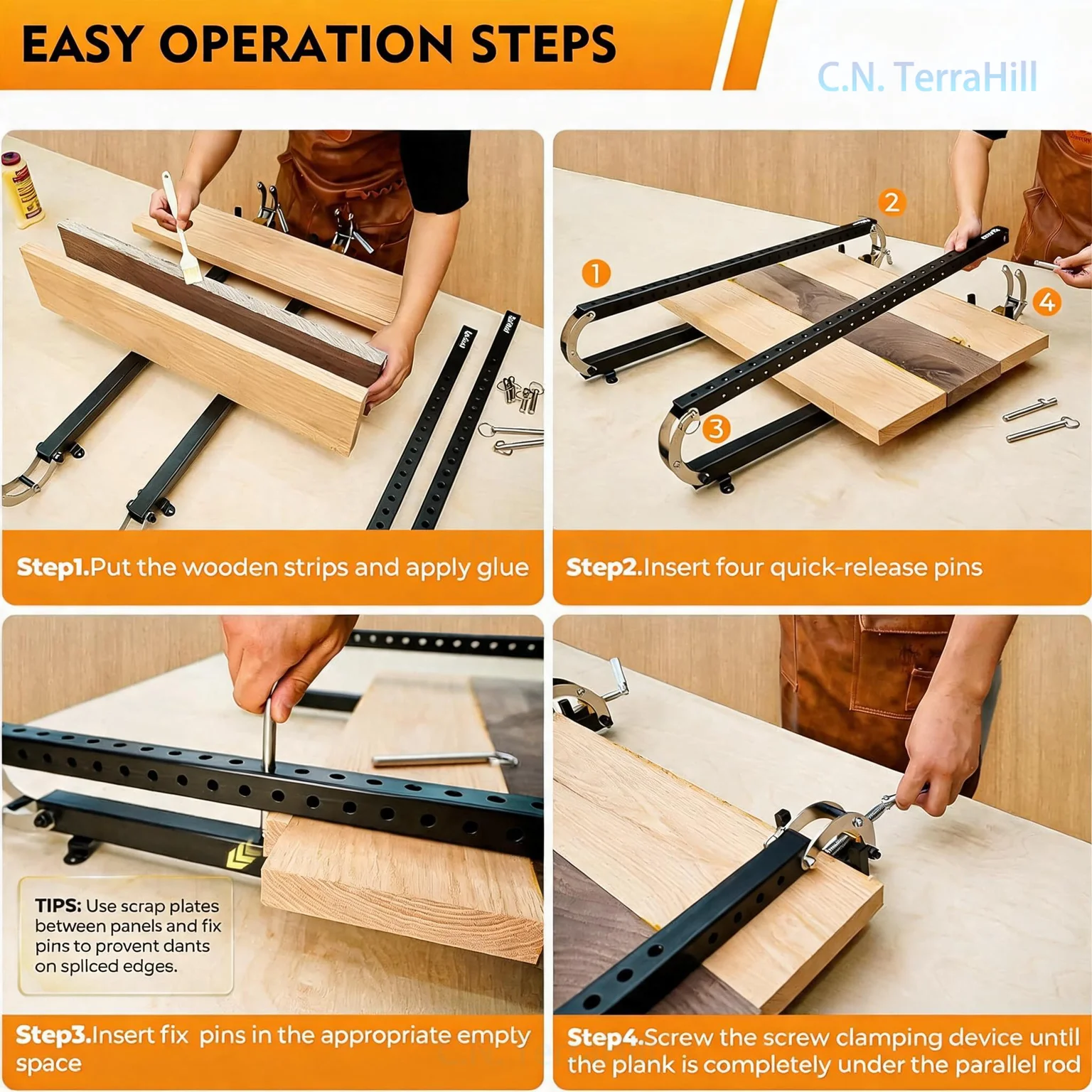 Woodworking Joinery - مشابك ألواح 24 بوصة، عبوة من