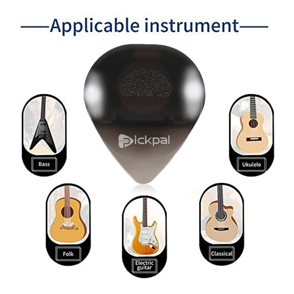 Electric Guitar Picks with High-Sensitivity LED Light Musical Instrument Glowing Plectrum Portable for Bass Electric Guitarists