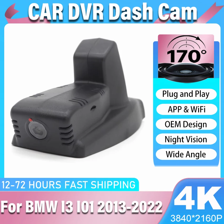 For BMW I3 I01 2013 2014 2015 2016 2017 2018 2019 2020 2021 2022 4K Dash Cam Car DVR 2160P Wifi Car Camera Recorder Dashcam