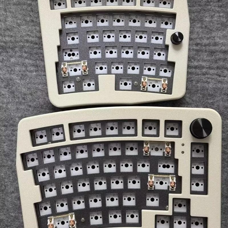 BAlice80 Wired Knob Split Keyboard Kit Custom Hot Swappable Ergonomics Keyboard Left Right Hands Keyboards QMK Support VIAL DIY