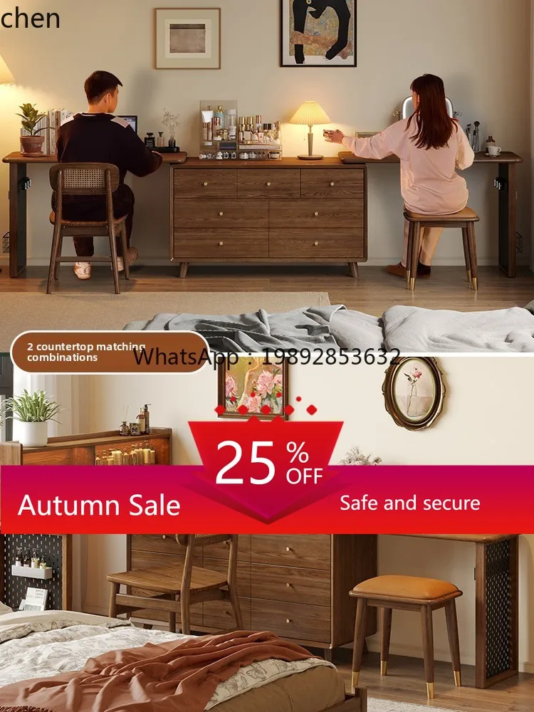 

chest dresser solid wood bedroom retractable end of bed corner cabinet makeup table chest cabinet