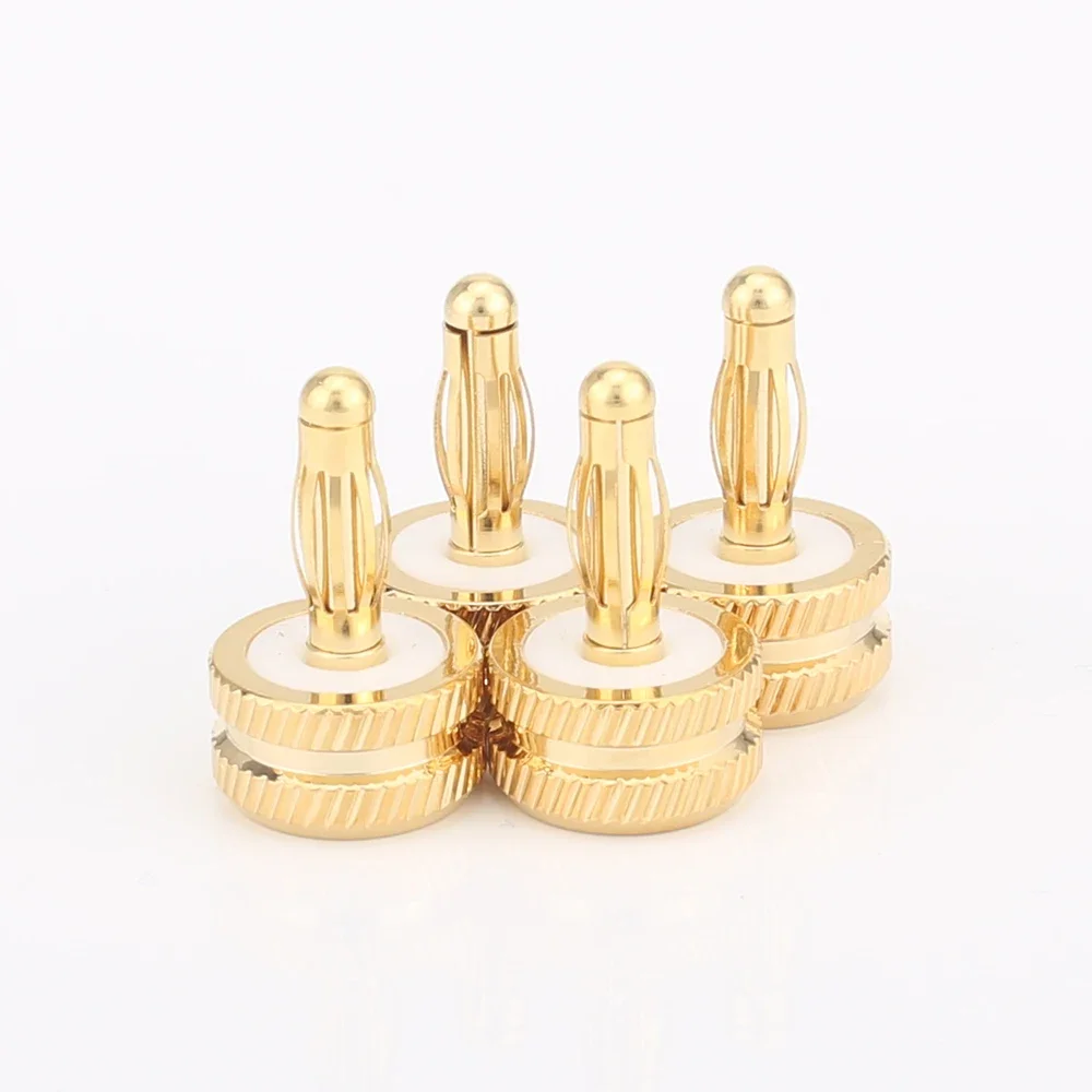 4xAudiocrast BC001 Noise Reducing Caps Gold CAP Speaker Amplifier Terminal Binding Post