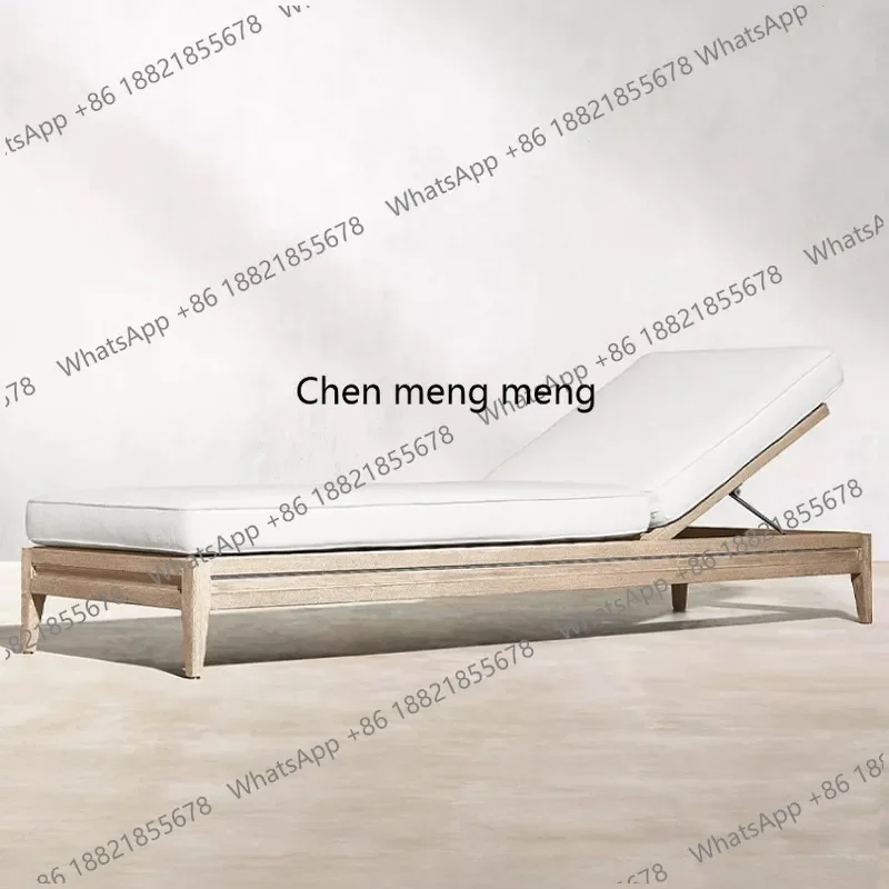 

E182 Modern Simple Outdoor High-end Lounger Teak Leisure Patio Beach Lounger