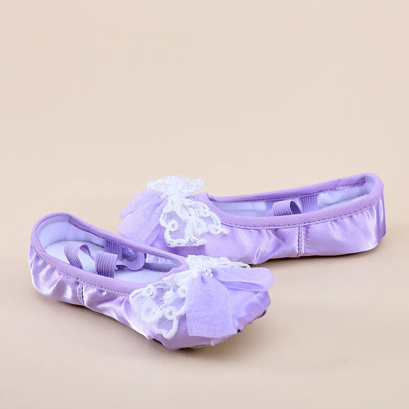 مقوس دانتيل باطن لينة أحذية الباليه امرأة أطفال فتاة أحذية رقص الباليه الأحذية الباليه اكسسوارات ملابس الرقص