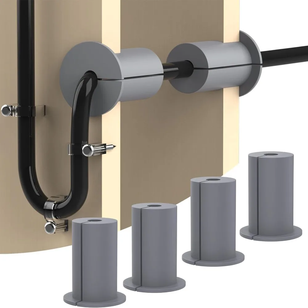 

4 шт., 1 дюйм для Starlink, комплект маршрутизации кабеля, водонепроницаемый серый цвет для Starlink, настенная втулка, втулка кабеля Ethernet, организация кабеля