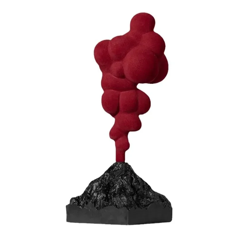 

Modern red creative volcanic eruption ornament