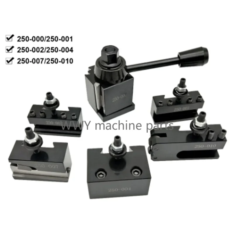 6Pcs/Set 250-000 Wedge GIB Cuneiform Type Quick Change Toolpost Tool Holder With 6-9